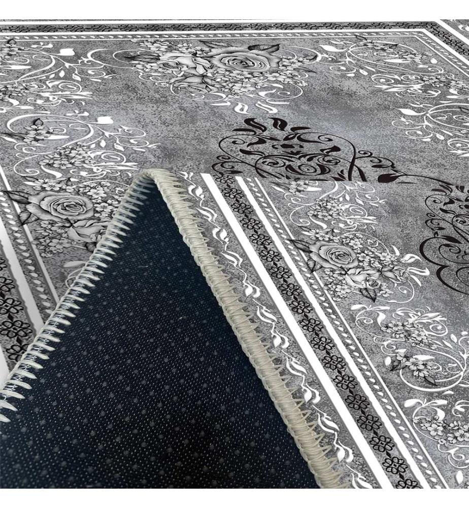 Tappeto, Grigio, 70% Cotone / 30% Ciniglia, 80 x 50 cm