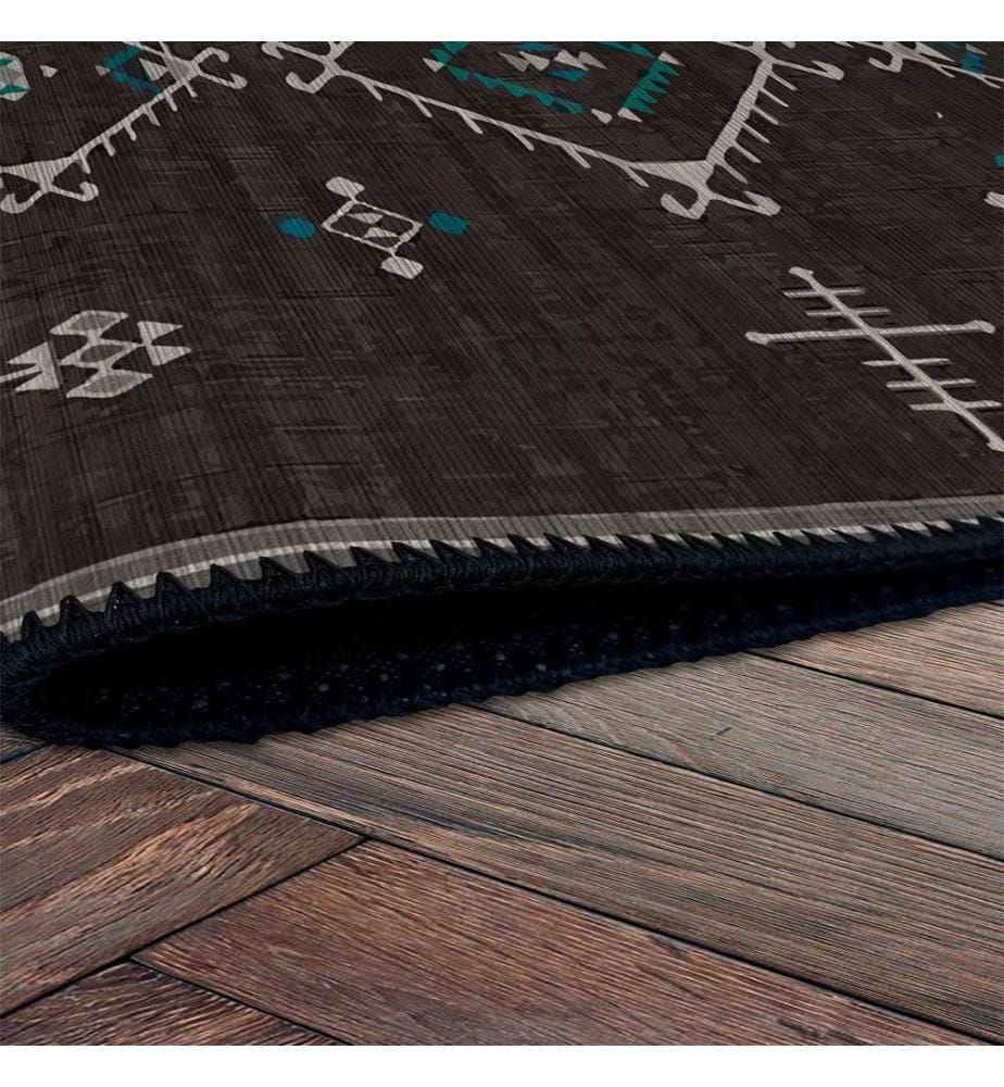 Tappeto, marrone, 70% cotone / 30% ciniglia, 80 x 50 cm