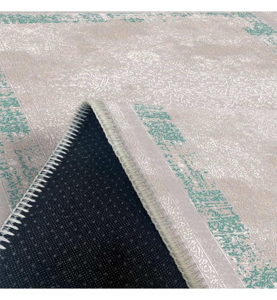Tappeto, Grigio, Verde, 70% Cotone / 30% Ciniglia, 80 x 50 cm