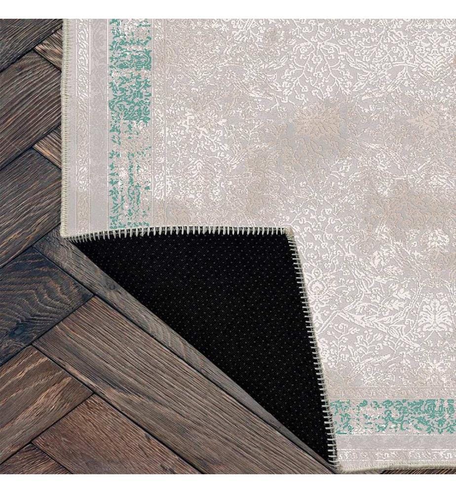Tappeto, Grigio, Verde, 70% Cotone / 30% Ciniglia, 80 x 50 cm