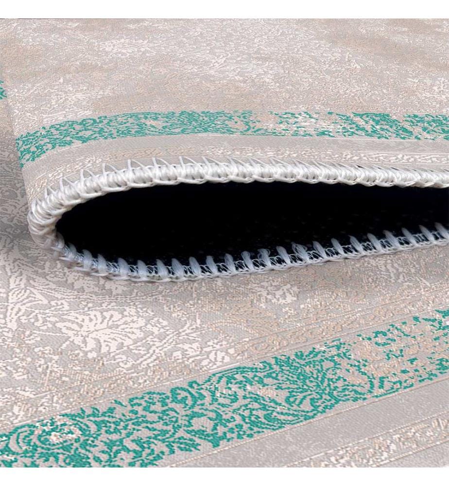 Tappeto, Grigio, Verde, 70% Cotone / 30% Ciniglia, 80 x 50 cm