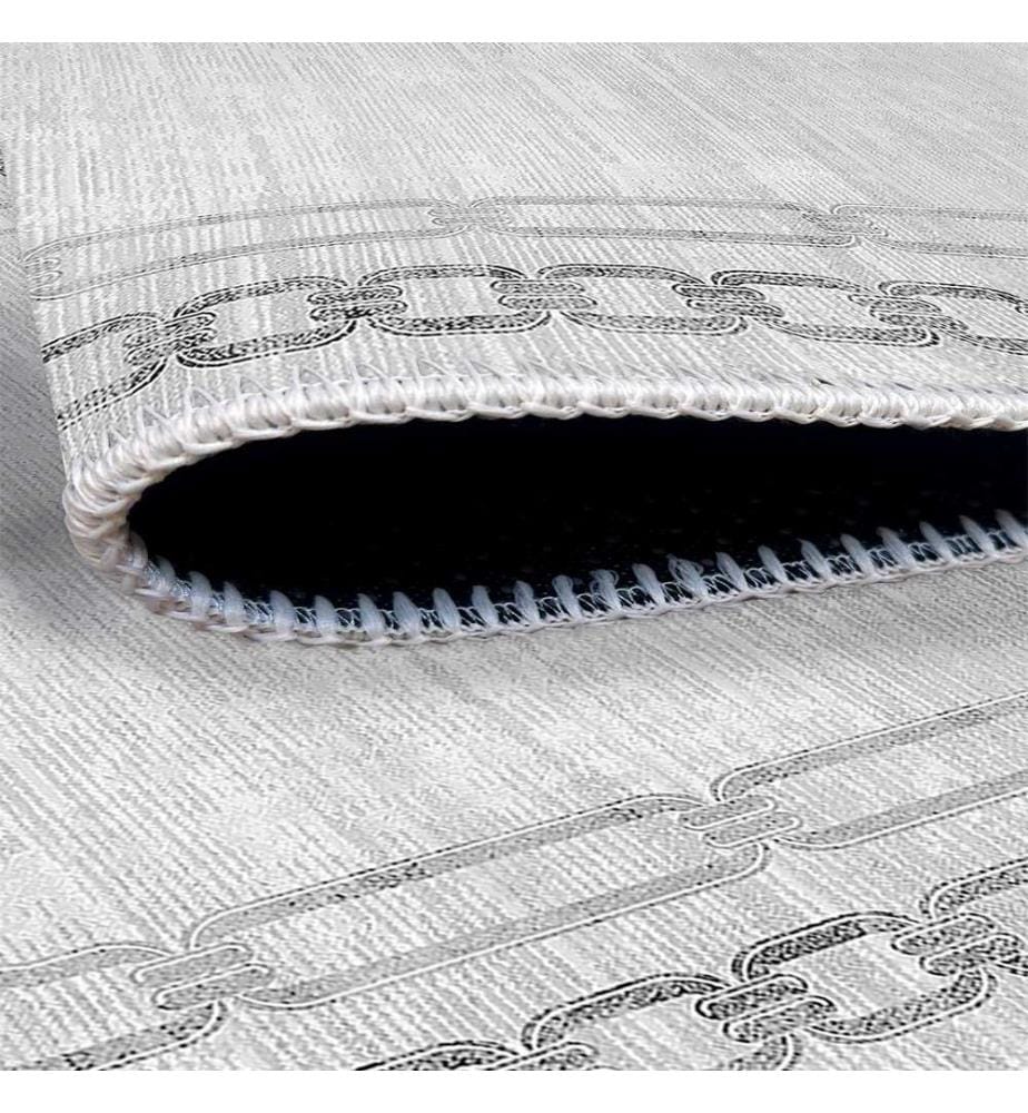 Tappeto, Grigio, 70% Cotone / 30% Ciniglia, 80 x 50 cm