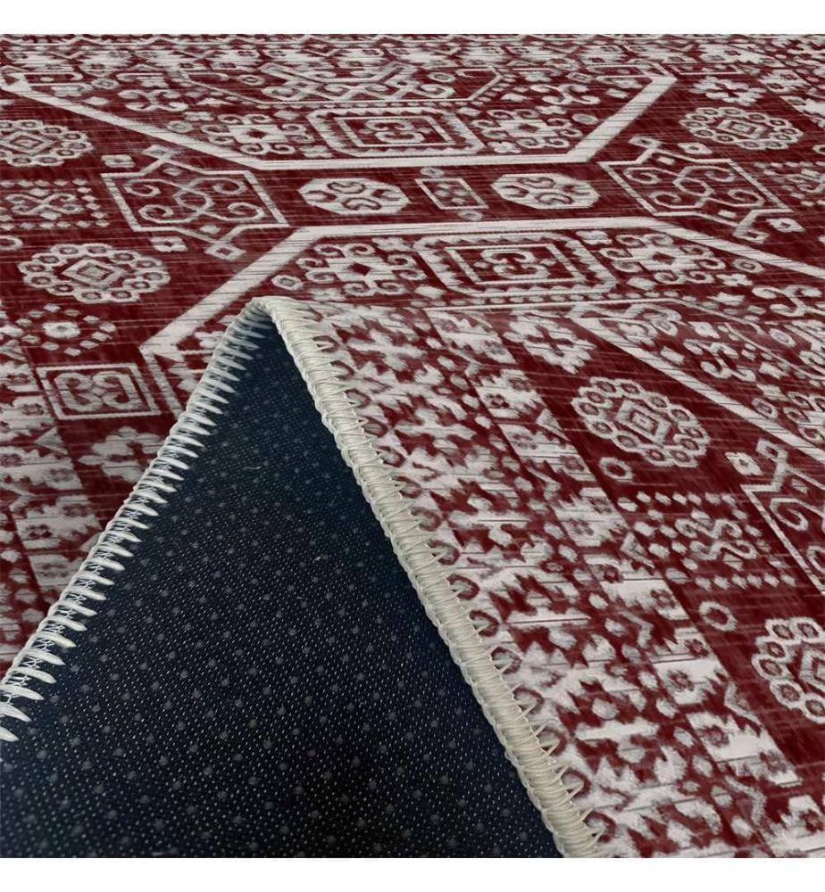 Tappeto, rosso, 70% cotone / 30% ciniglia, 80 x 50 cm