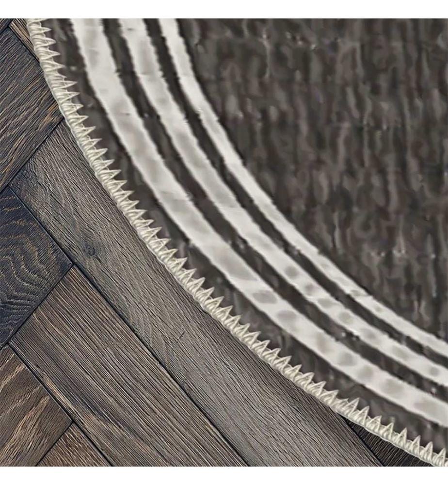 Tappeto, Grigio, 70% Cotone / 30% Ciniglia, Diametro: 50 cm