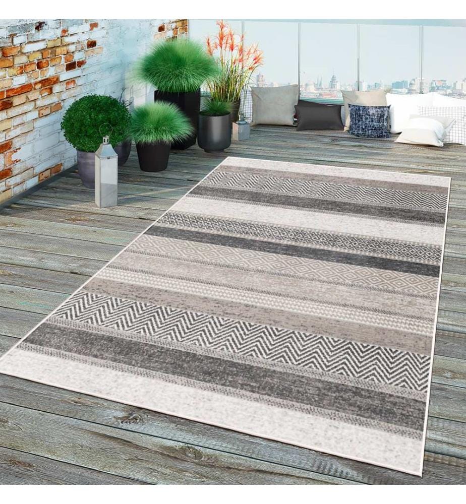 Tappeto, Grigio, 70% Cotone / 30% Ciniglia, 80 x 50 cm