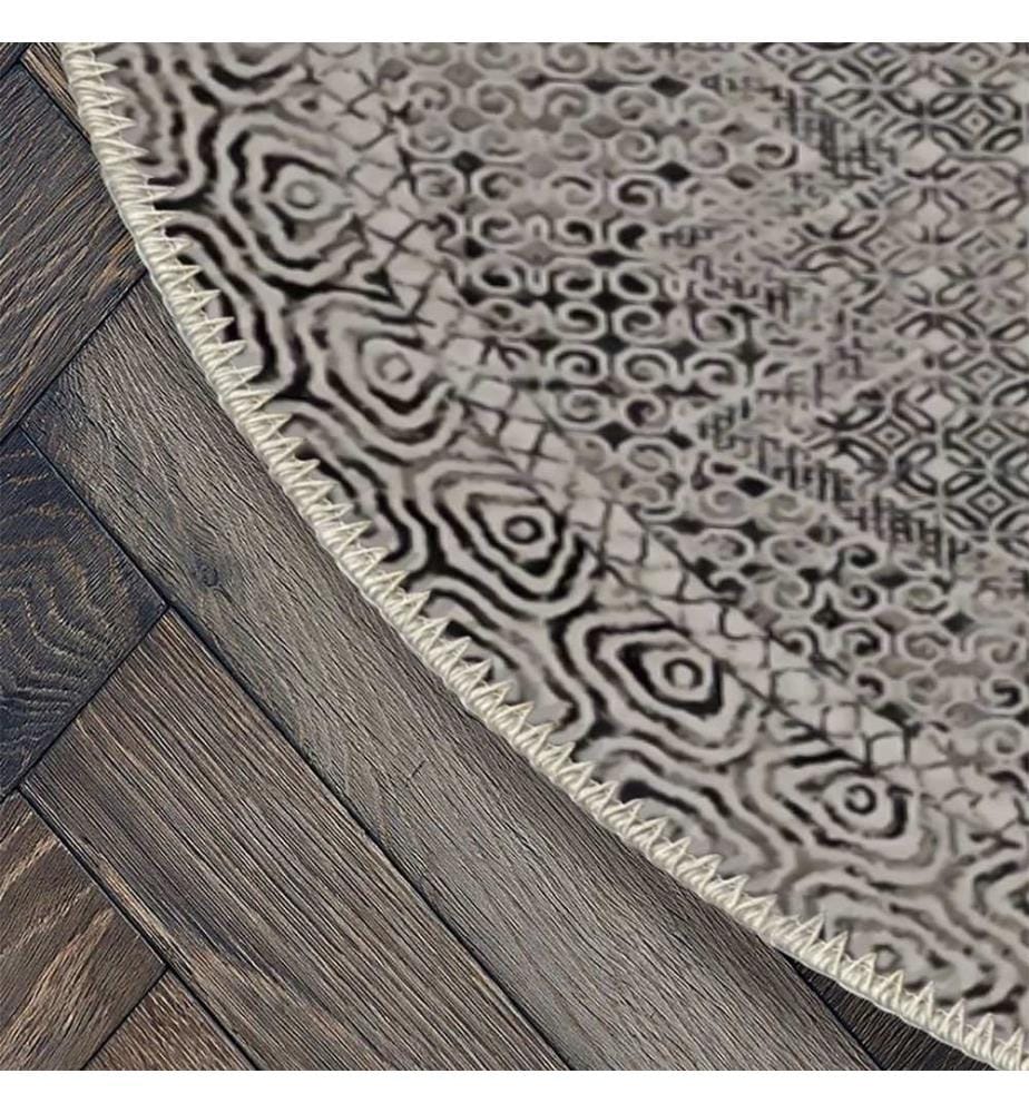 Tappeto, marrone, 70% cotone / 30% ciniglia, diametro: 60 cm