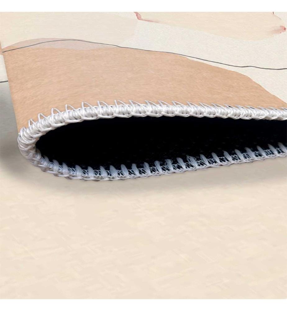 Tappeto, Crema, 70% cotone / 30% ciniglia, 80 x 50 cm