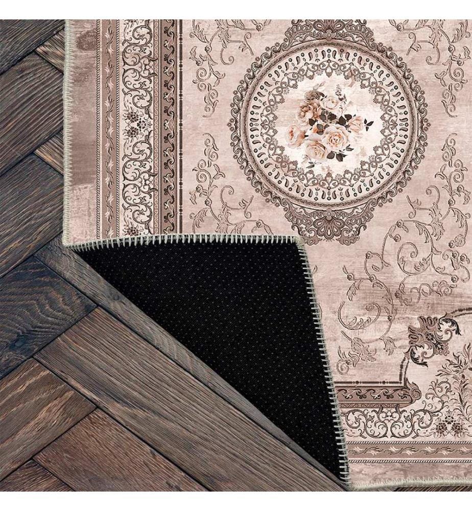 Tappeto, marrone, 70% cotone / 30% ciniglia, 80 x 50 cm