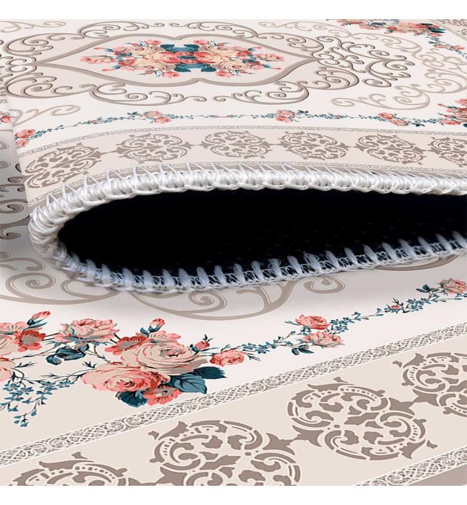 Tappeto, Crema, 70% cotone / 30% ciniglia, 80 x 50 cm