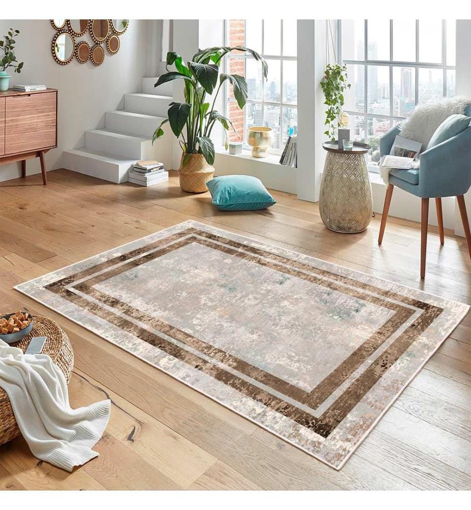 Tappeto, Crema, 70% cotone / 30% ciniglia, 80 x 50 cm