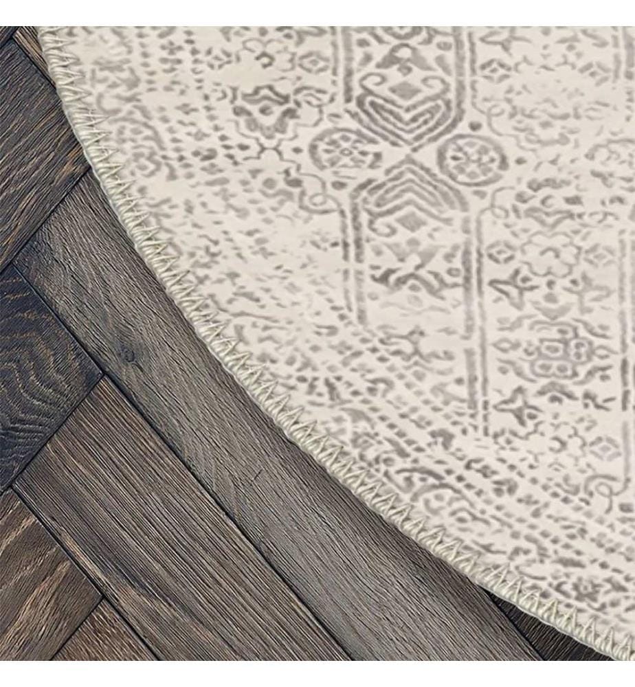 Tappeto, Grigio, 70% Cotone / 30% Ciniglia, Diametro: 60 cm