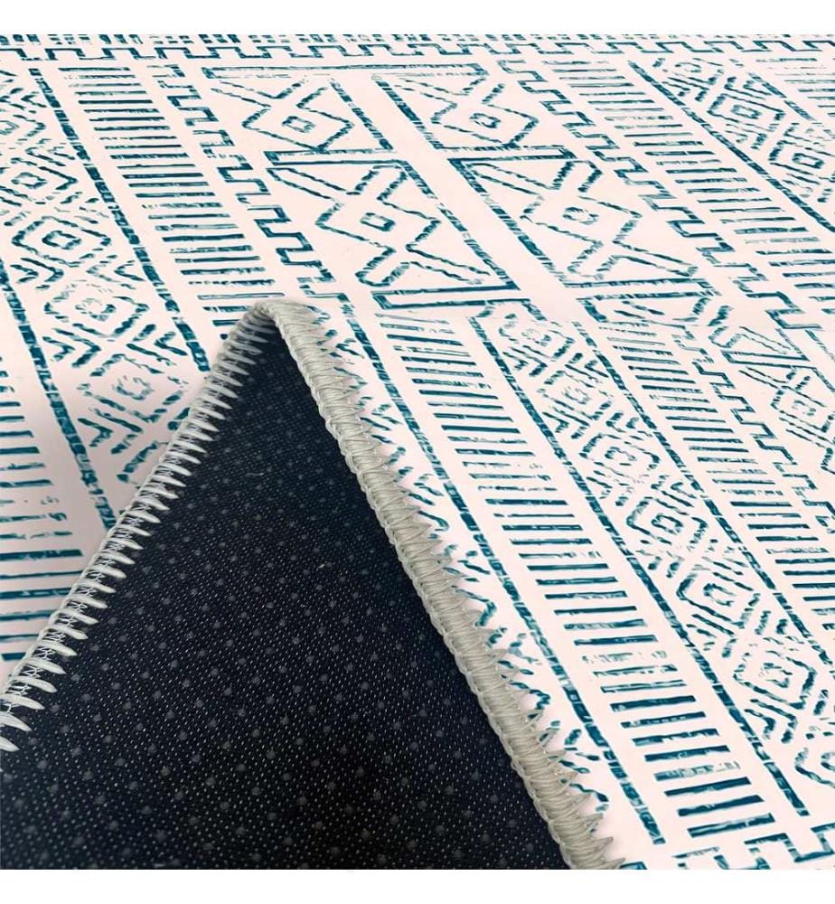 Tappeto, blu, 70% cotone / 30% ciniglia, 80 x 50 cm