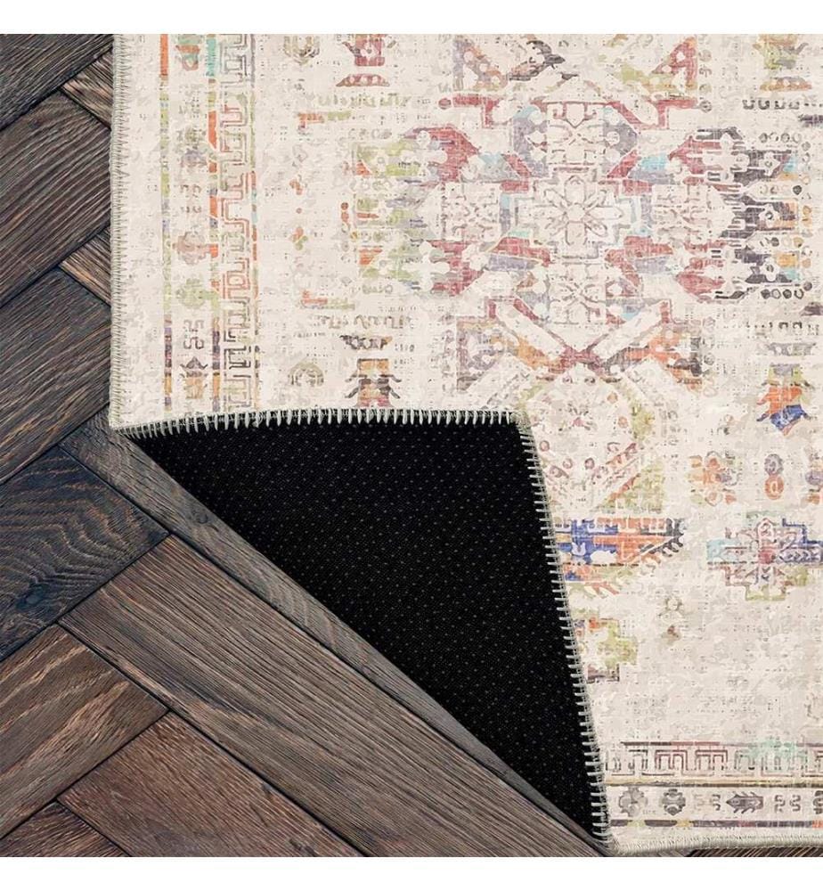 Tappeto, Crema, 70% cotone / 30% ciniglia, 80 x 50 cm