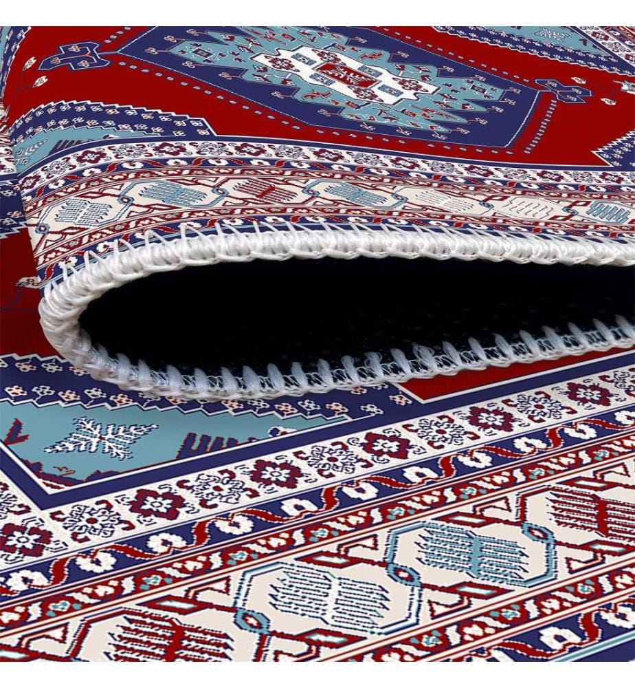Tappeto, Rosso chiaretto, 70% cotone / 30% ciniglia, 80 x 50 cm