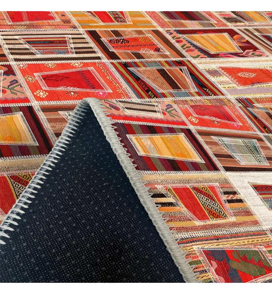Tappeto, arancione, 70% cotone / 30% ciniglia, 80 x 50 cm