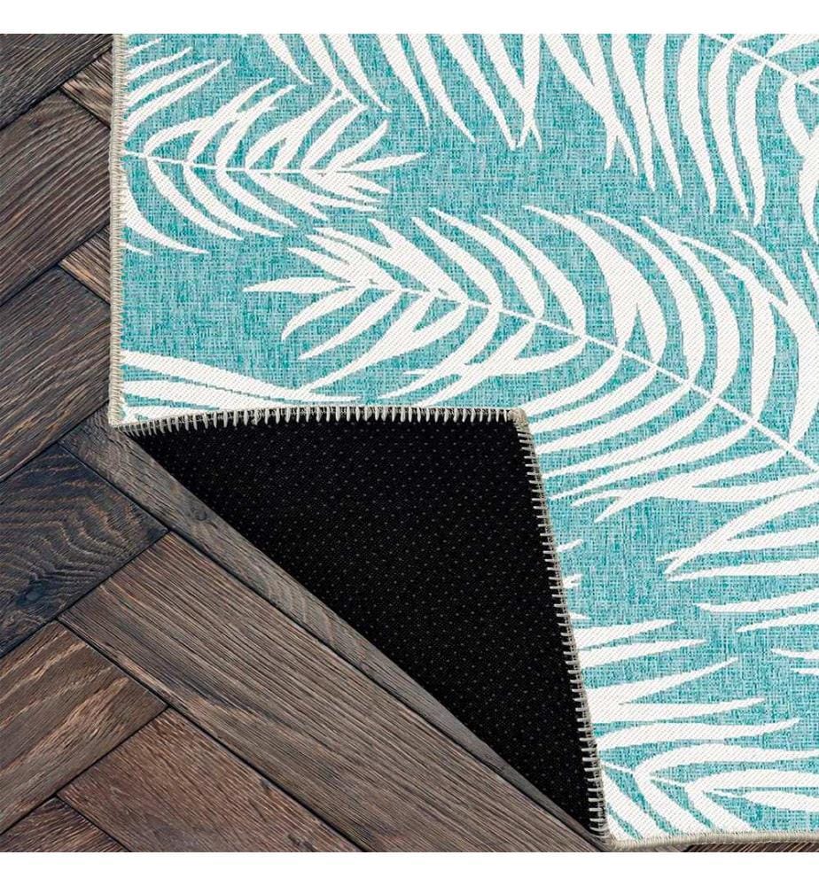 Tappeto, blu, 70% cotone / 30% ciniglia, 80 x 50 cm