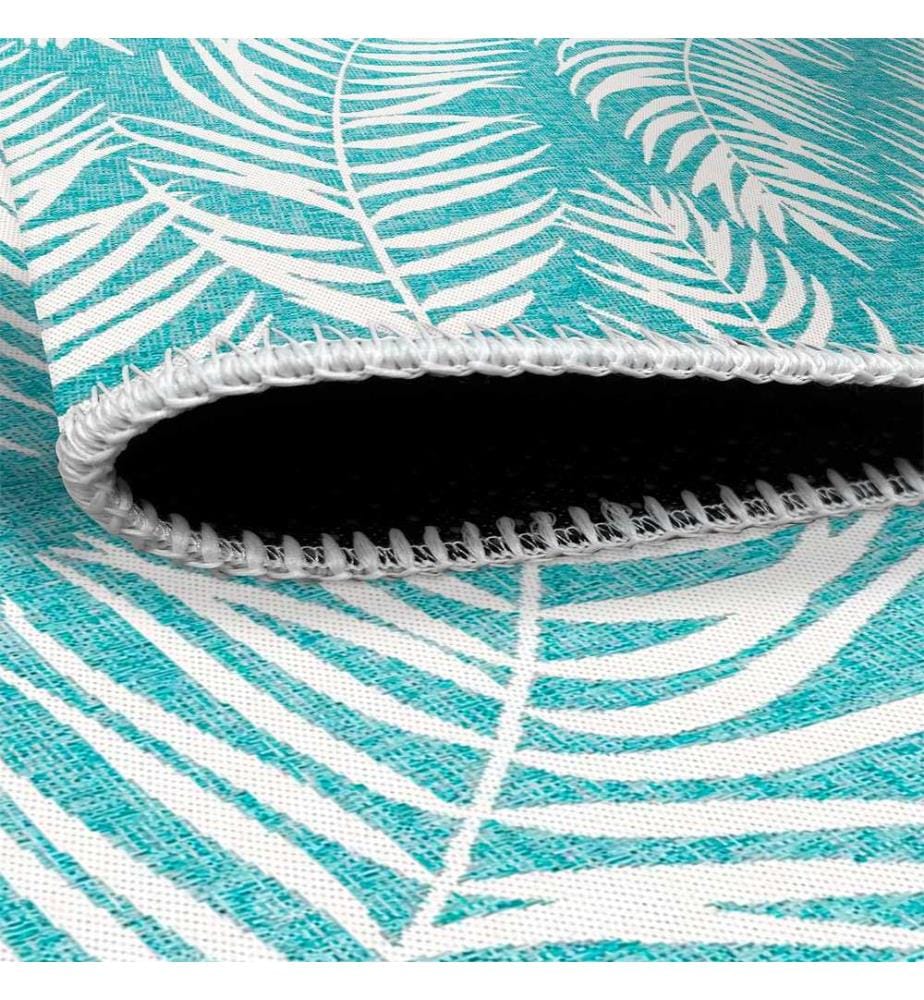 Tappeto, blu, 70% cotone / 30% ciniglia, 80 x 50 cm