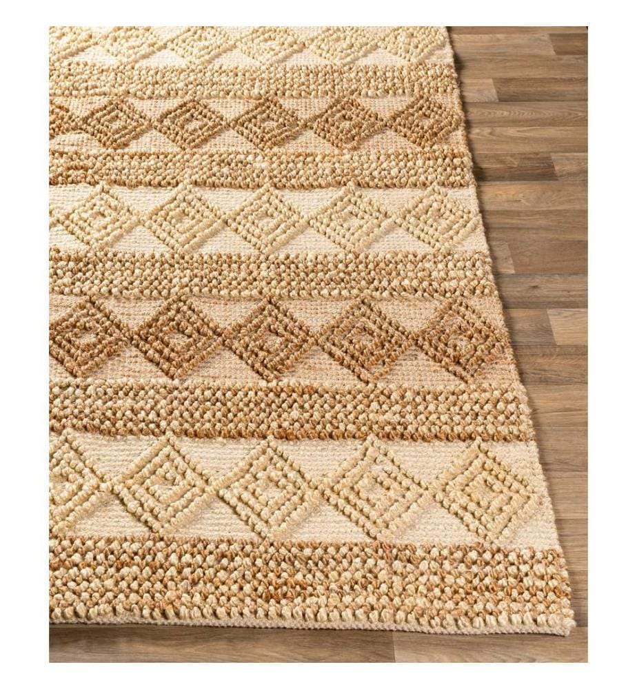 Teppich, Beige, Kamel, 100% Jute, 90 x 150 cm