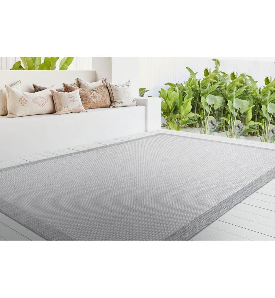 Tapis, anthracite, blanc, 100% sisal, 50 x 80 cm