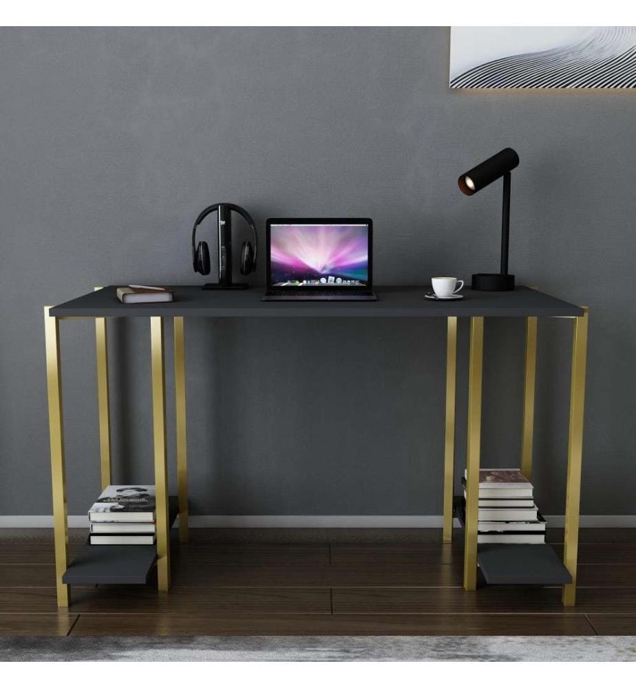 Bureau d'étude, or, anthracite, panneau de particules mélaminé