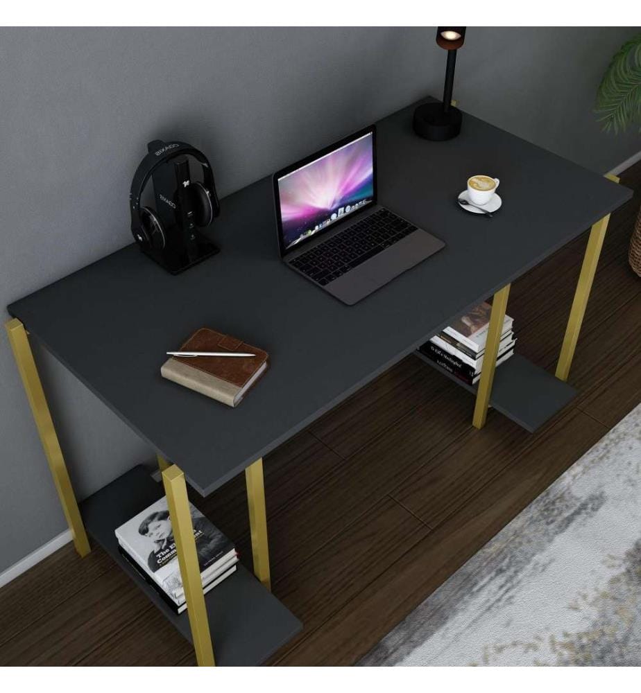 Bureau d'étude, or, anthracite, panneau de particules mélaminé