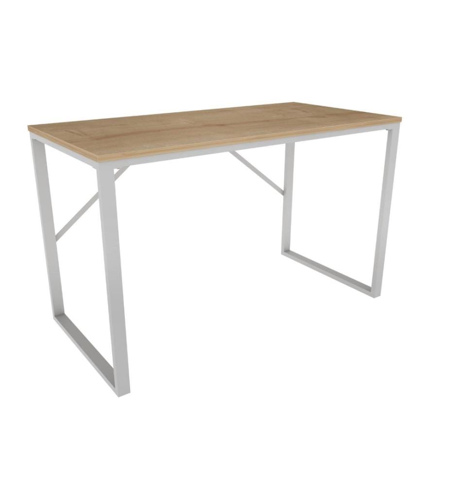 Bureau d'étude, blanc, chêne, panneau de particules mélaminé
