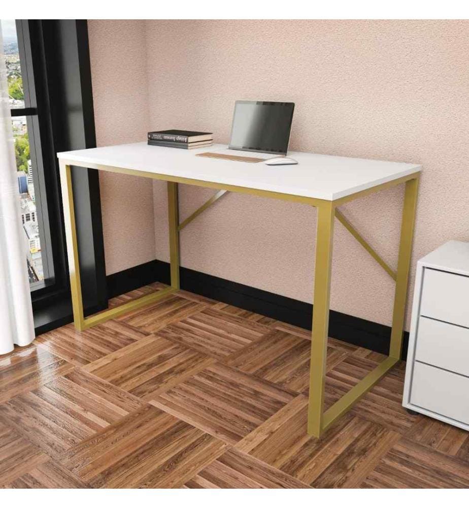 Bureau d'étude, or, blanc, panneau de particules mélaminé