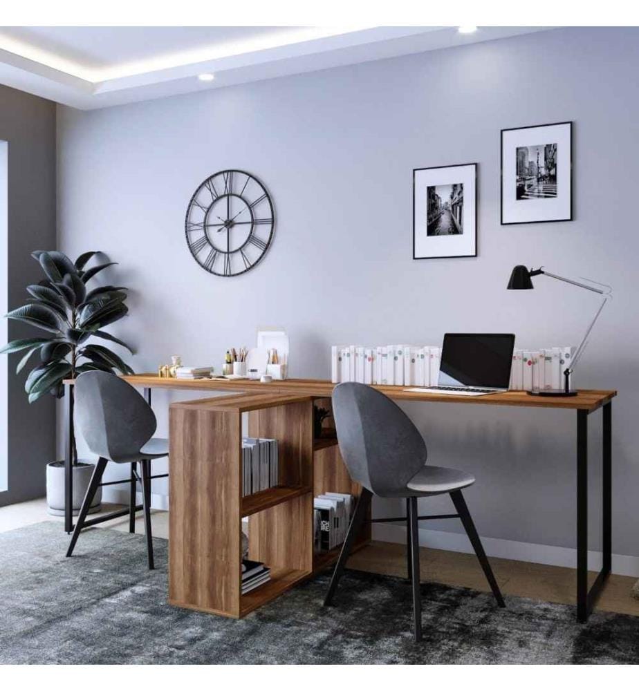 Study Desk, Walnut, Melamine Coated Particle Board
