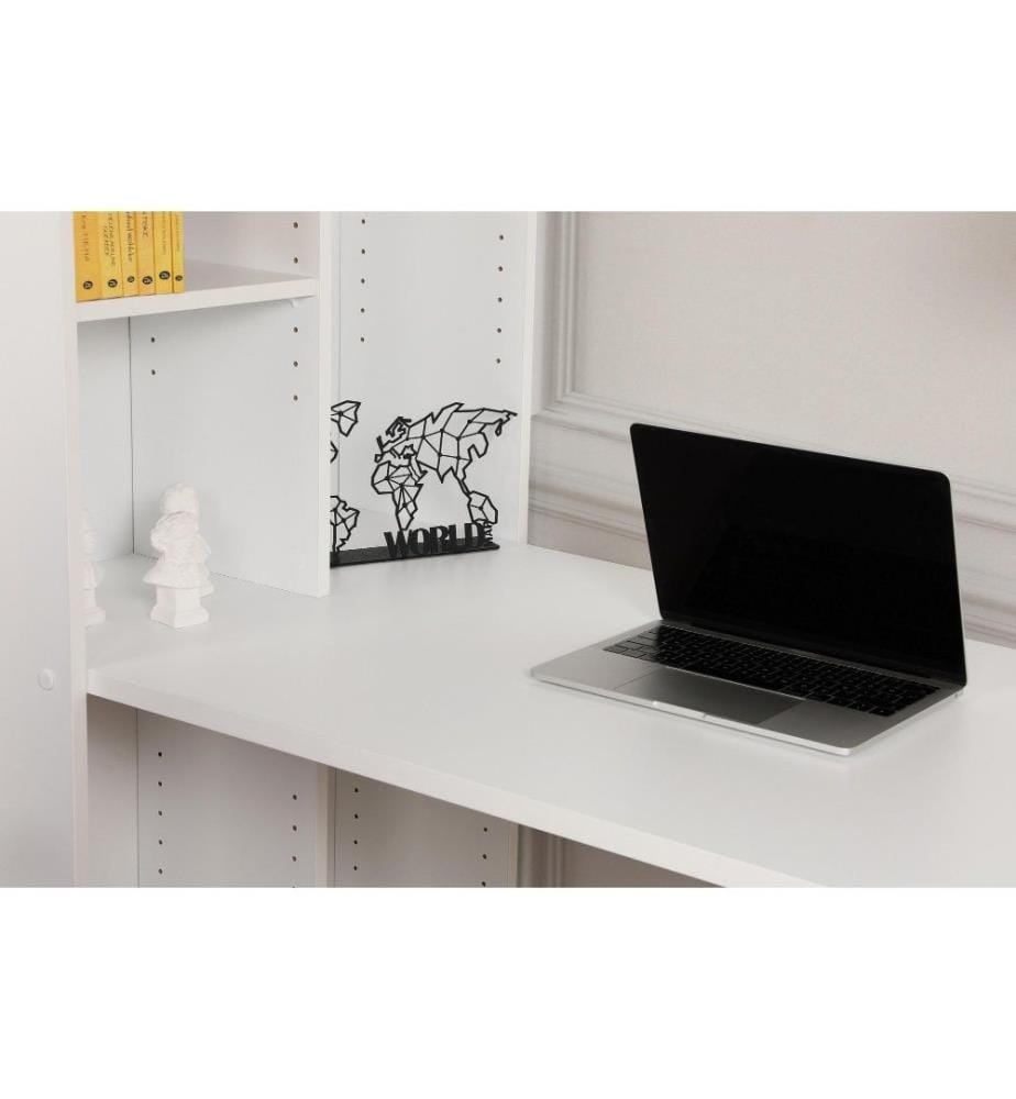 Scrivania per studio, latte, bianco, pannello in particelle rivestito di melamina