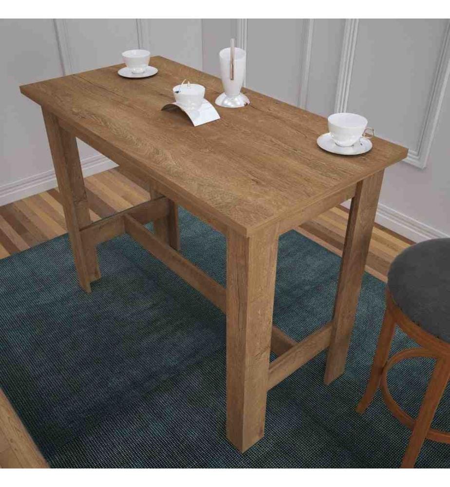 Table de salle à manger, chêne caucasien, panneau de particules mélaminé