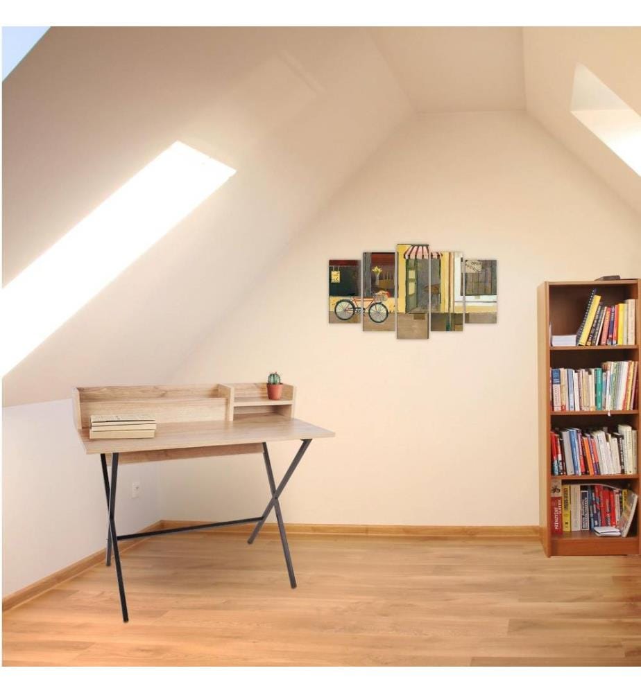 Bureau d'étude, chêne, panneau de particules mélaminé
