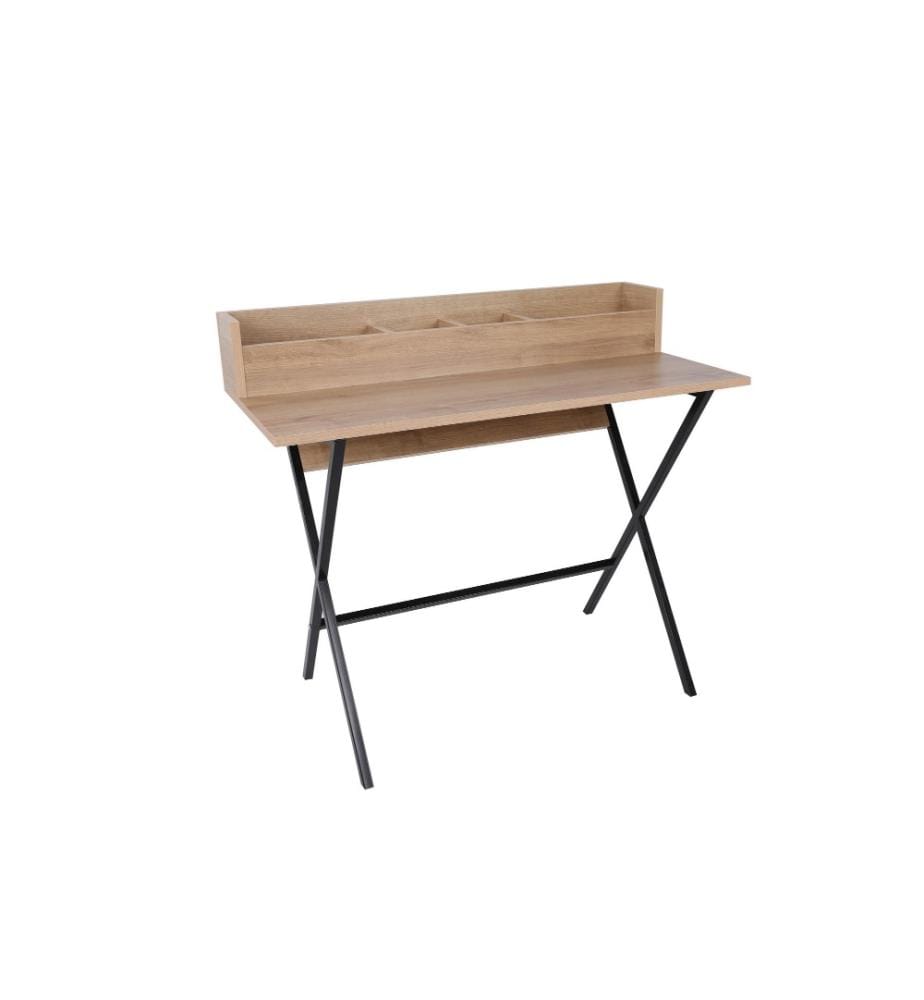 Table de maquillage, noyer, noir, panneau de particules mélaminé