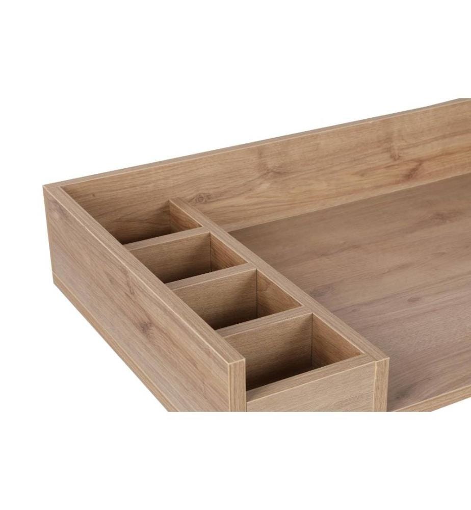 Table de maquillage, noyer, noir, panneau de particules mélaminé