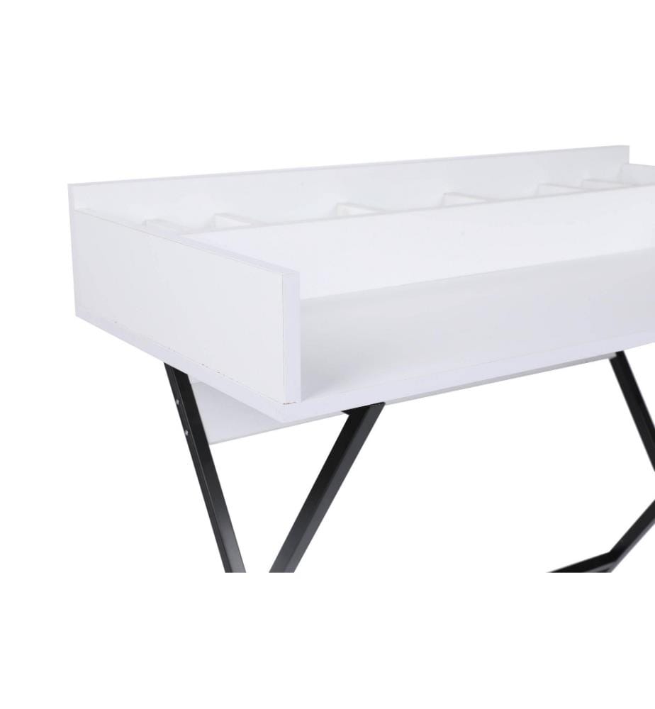 Table de maquillage, blanc, noir, panneau de particules mélaminé