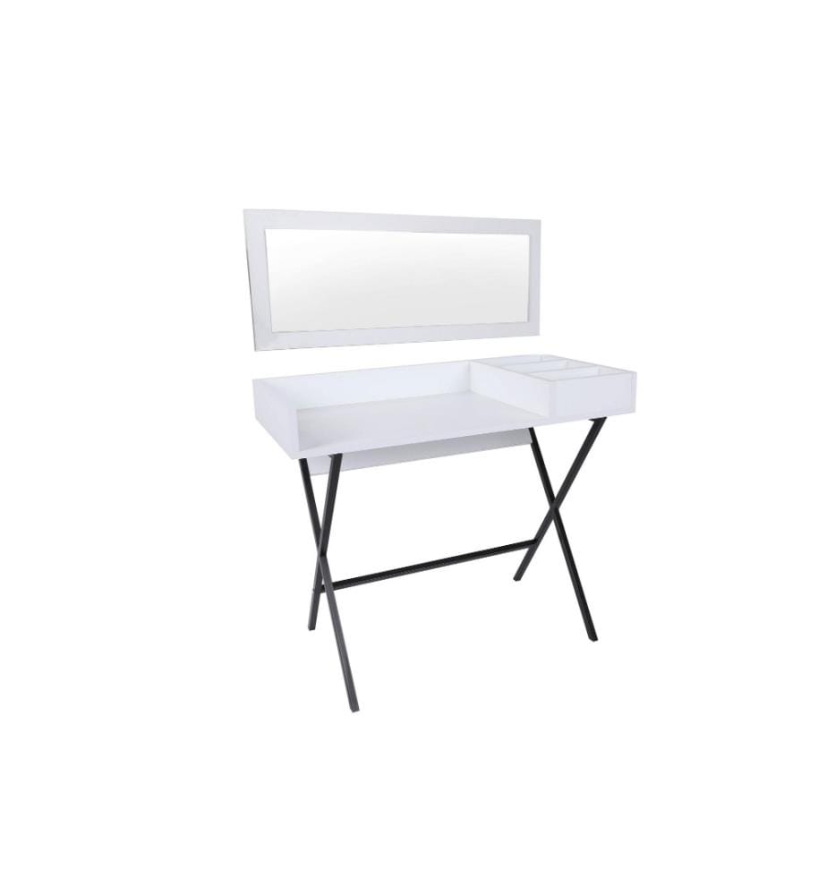 Table de maquillage, blanc, noir, panneau de particules mélaminé