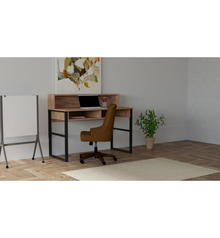 Bureau d'étude, noyer, noir, panneau de particules mélaminé