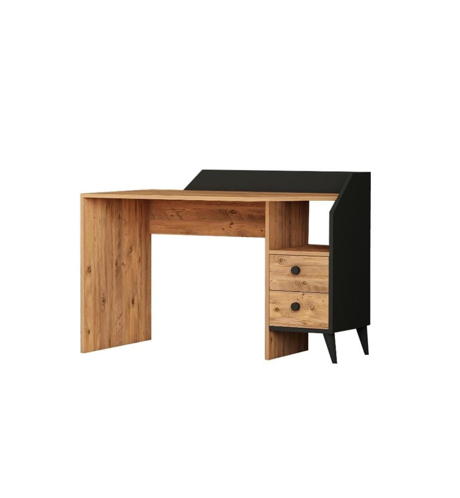 Bureau d'étude, pin atlantique, noir, panneau de particules mélaminé