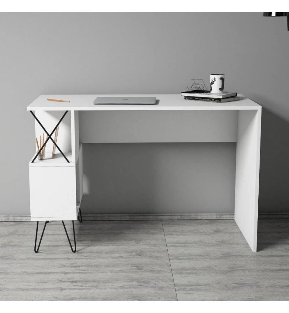 Bureau d'étude, blanc, noir, panneau de particules mélaminé