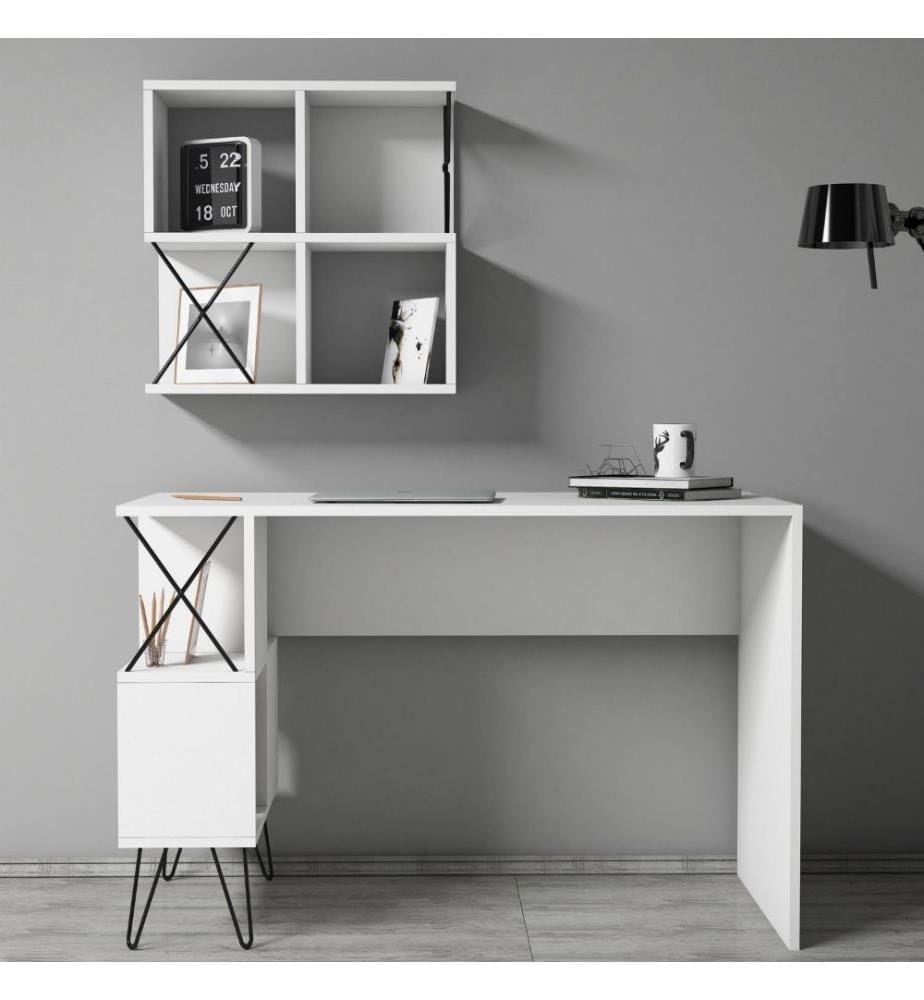 Bureau d'étude, blanc, noir, panneau de particules mélaminé
