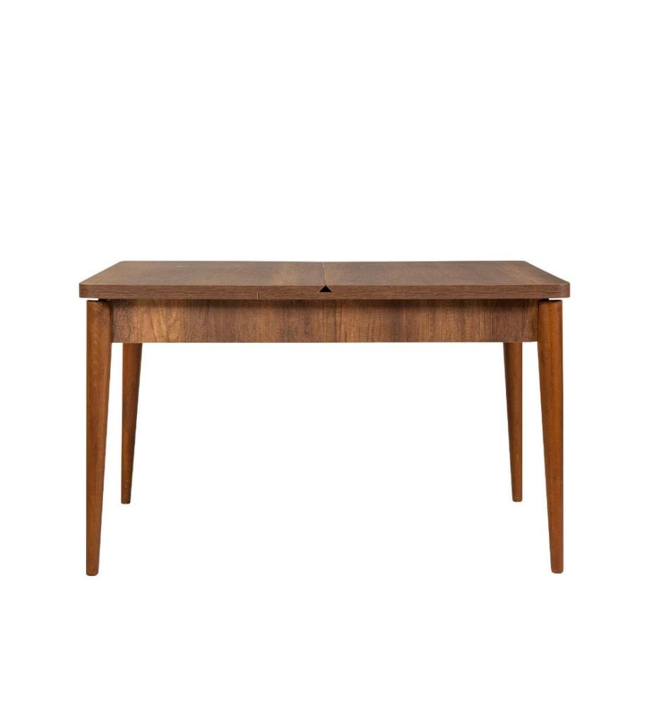 Tisch & Stühle Set, 4-tlg., Nussbaum Anthrazit, Melaminharzbeschichtete Spanplatte, Samtstoff Material
