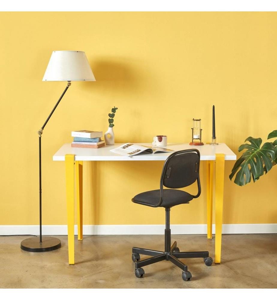 Bureau d'étude, blanc, jaune, panneau de particules mélaminé
