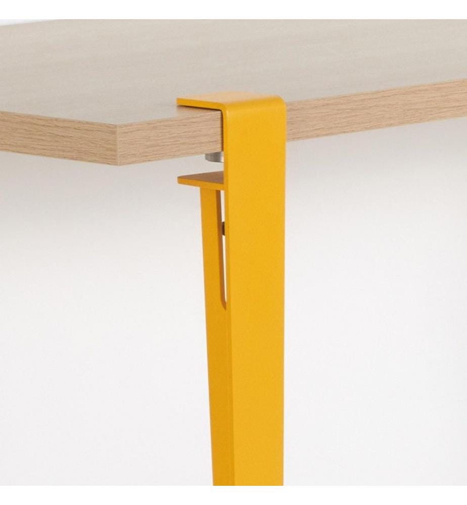 Bureau d'étude, bois, jaune, panneau de particules mélaminé