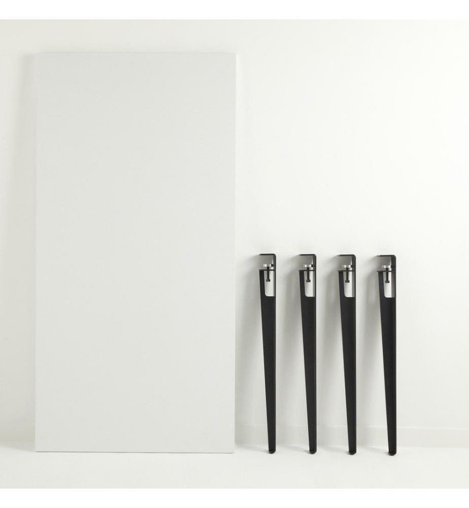 Table de salle à manger, blanc, noir, panneau de particules mélaminé