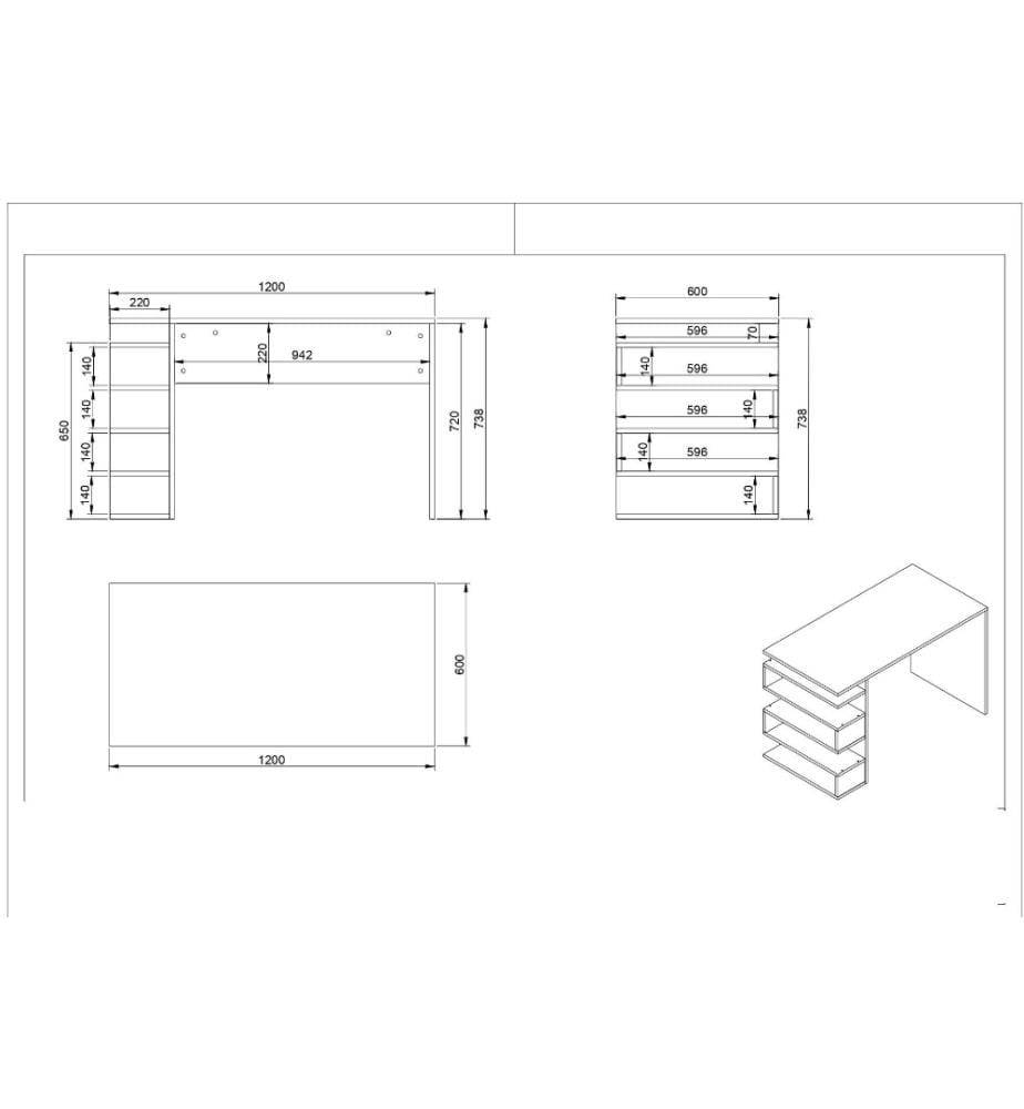 Bureau d'étude, blanc, panneau de particules mélaminé