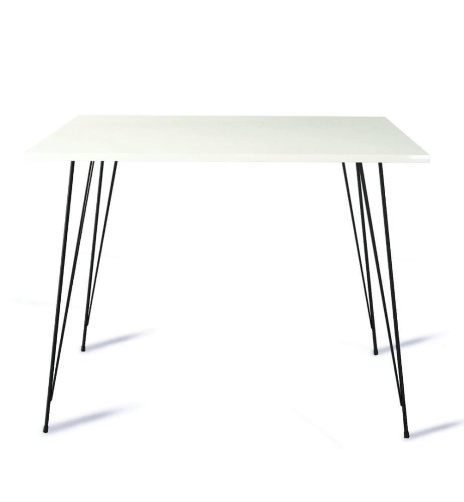 Table, blanc, panneau de particules mélaminé