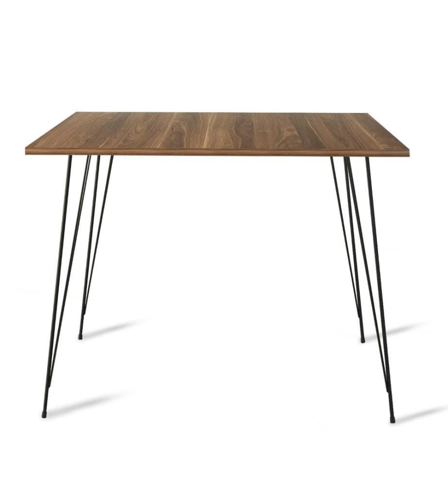 Table, noyer, panneau de particules mélaminé