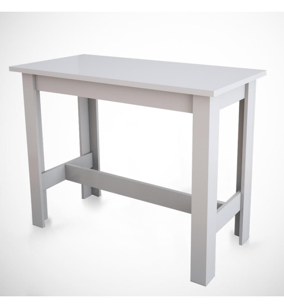 Table de salle à manger, blanc, panneau de particules mélaminé