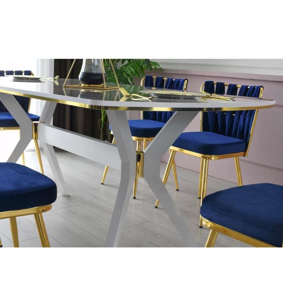 Esstisch, Multicolor, MDF, Kunststoffbeine