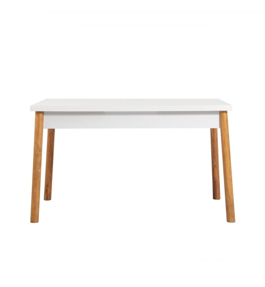 Tisch & Stühle Set, 4-teilig, Atlantic Pine Weiss Grau, Melaminbeschichtete Spanplatte
