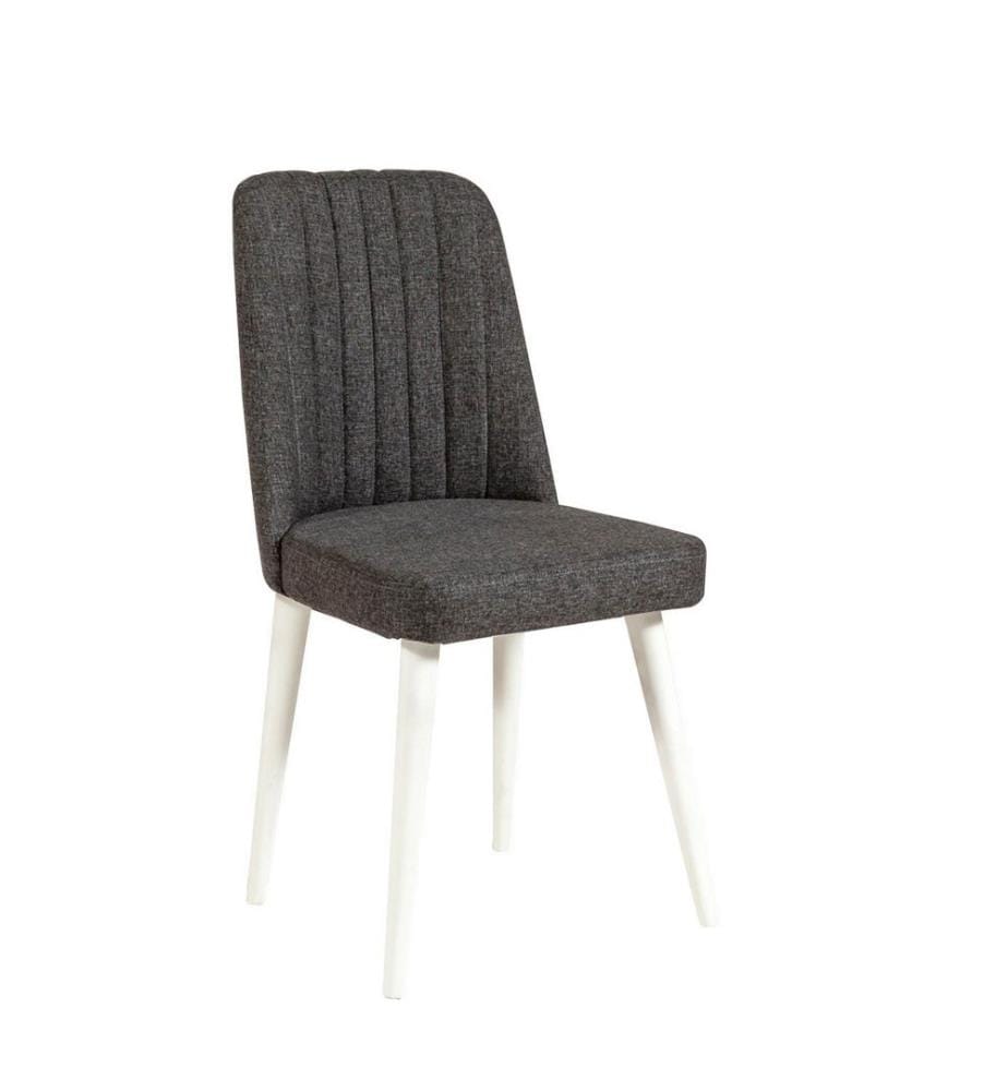 Ensemble table et chaises, 4 pièces, blanc anthracite, panneau de particules mélaminé